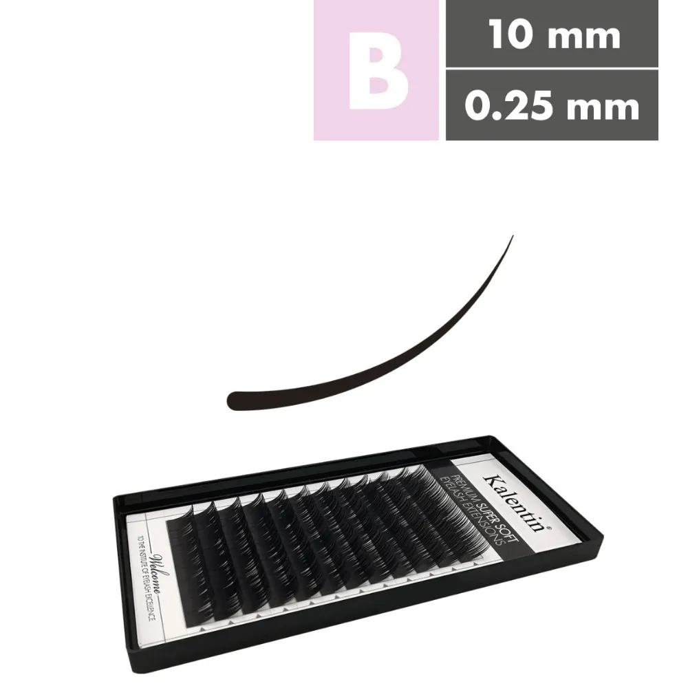 Kalentin Extensiones De Pestañas Clásicas Curva B 0,25 10mm Kalentin Extensiones De Pestañas Clásicas Curva B 0,25 10mm